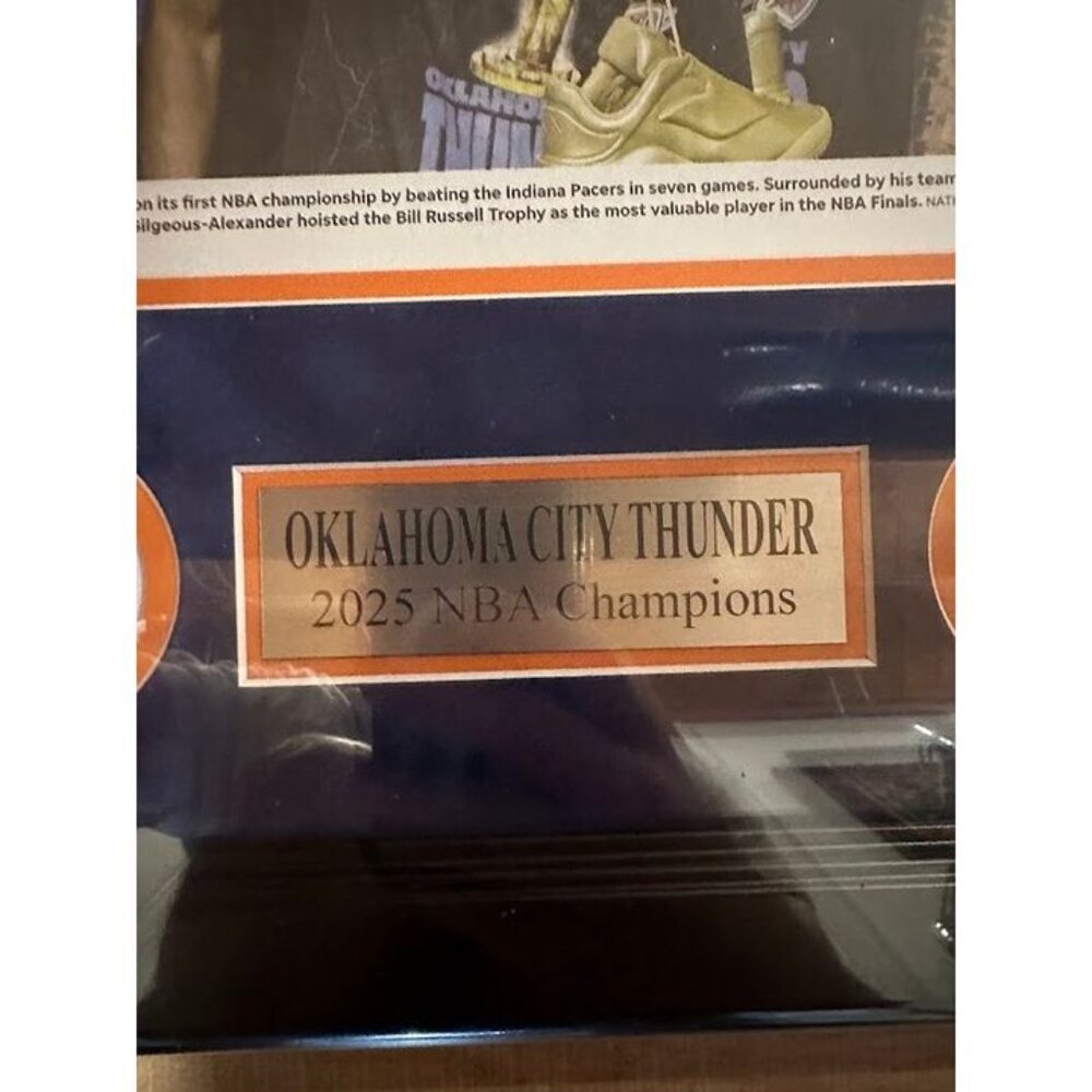 OKC Thunder 2025 NBA Champions The Oklahoman Newspaper Framed Front Cover - Picture 3 of 4